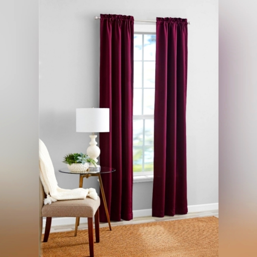 Burgundy curtain Set of 2. 30×95